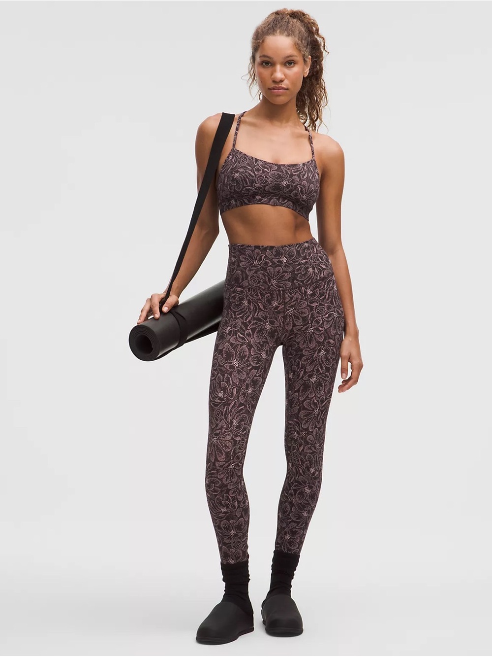 Lululemon Align HR Pant 25” Dotted Magnolia Pink Multi Size 4